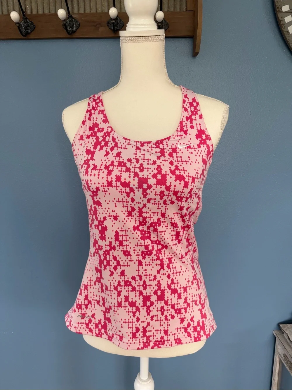 Women’s Pink Pixel Print NIKE Tank Top